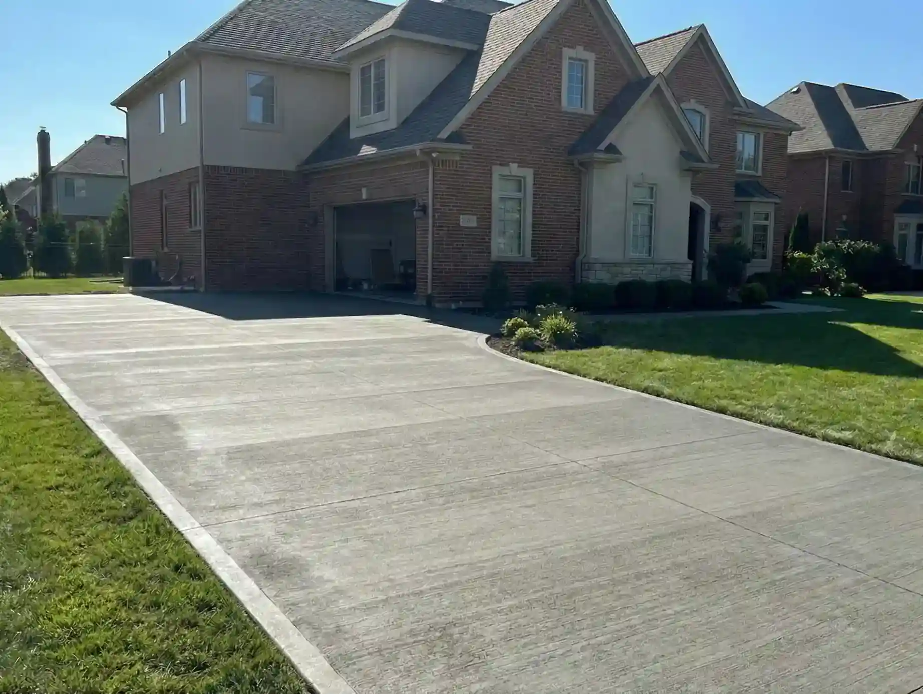 Standard broom finish driveway