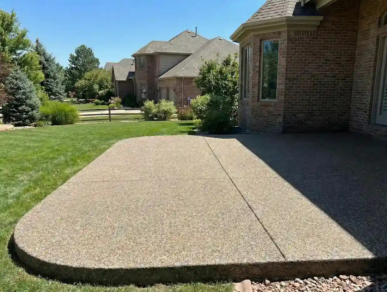 Exposed aggregate concrete