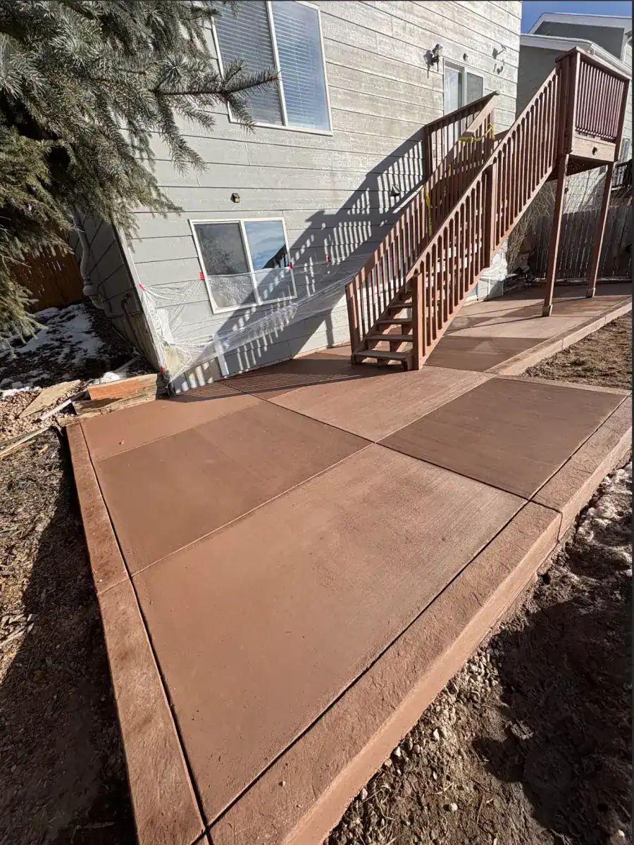 Classic broom finish patio Colorado Springs