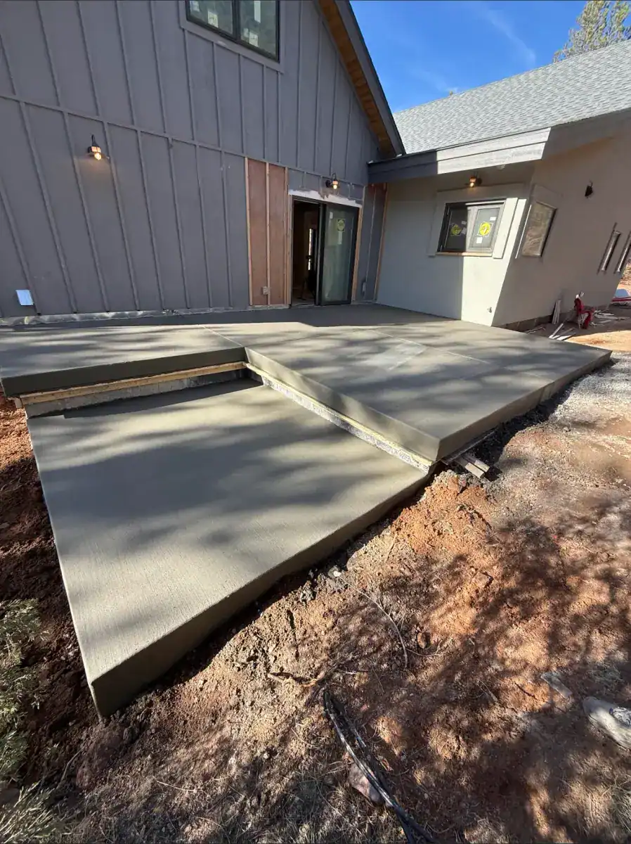 Classic broom finish concrete patio Colorado Springs