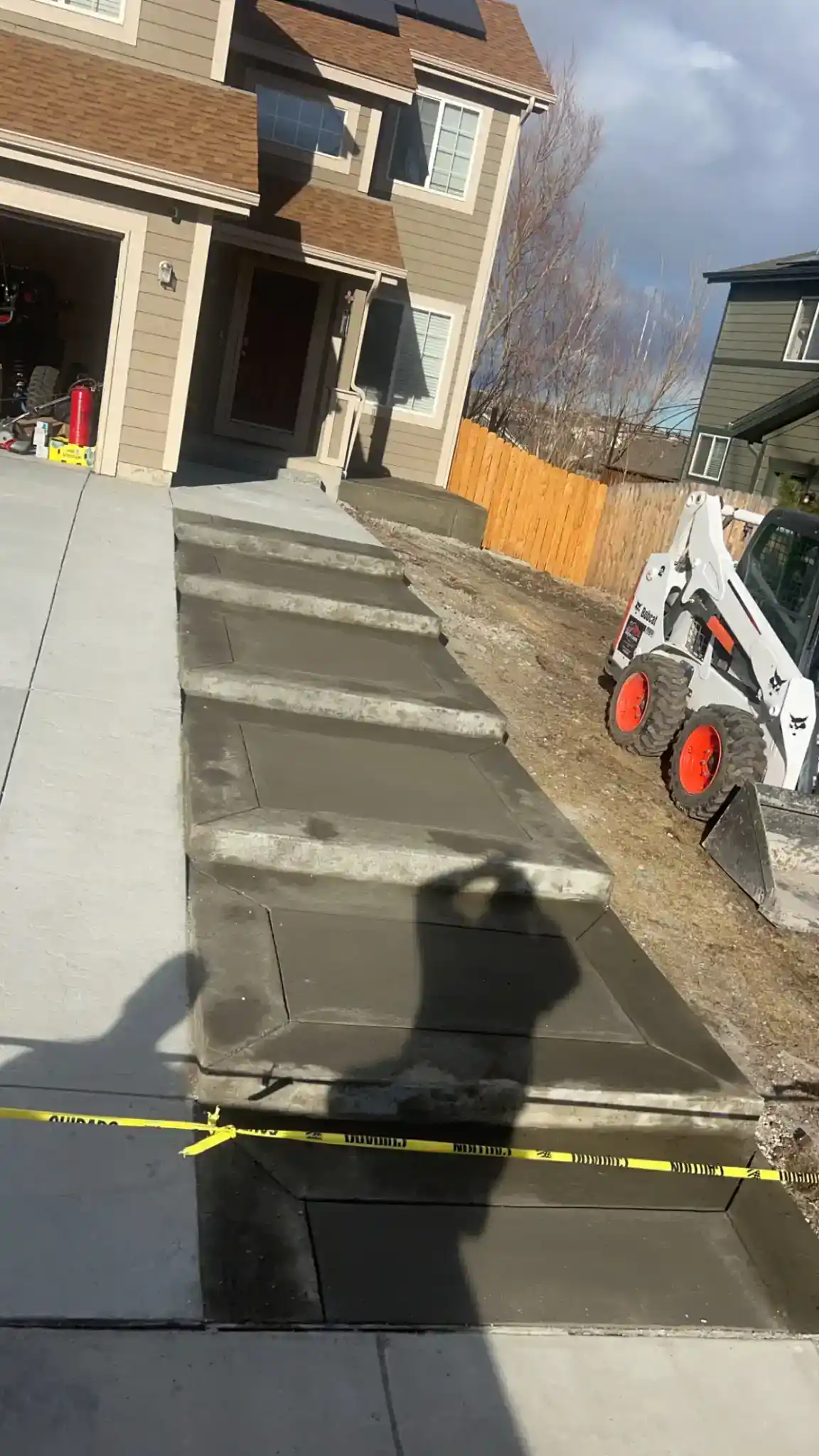 Curved front entry walkway Colorado Springs