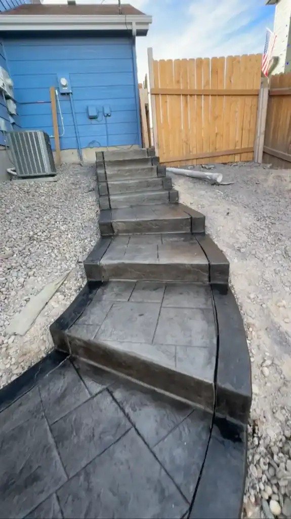 Concrete steps in Colorado Springs