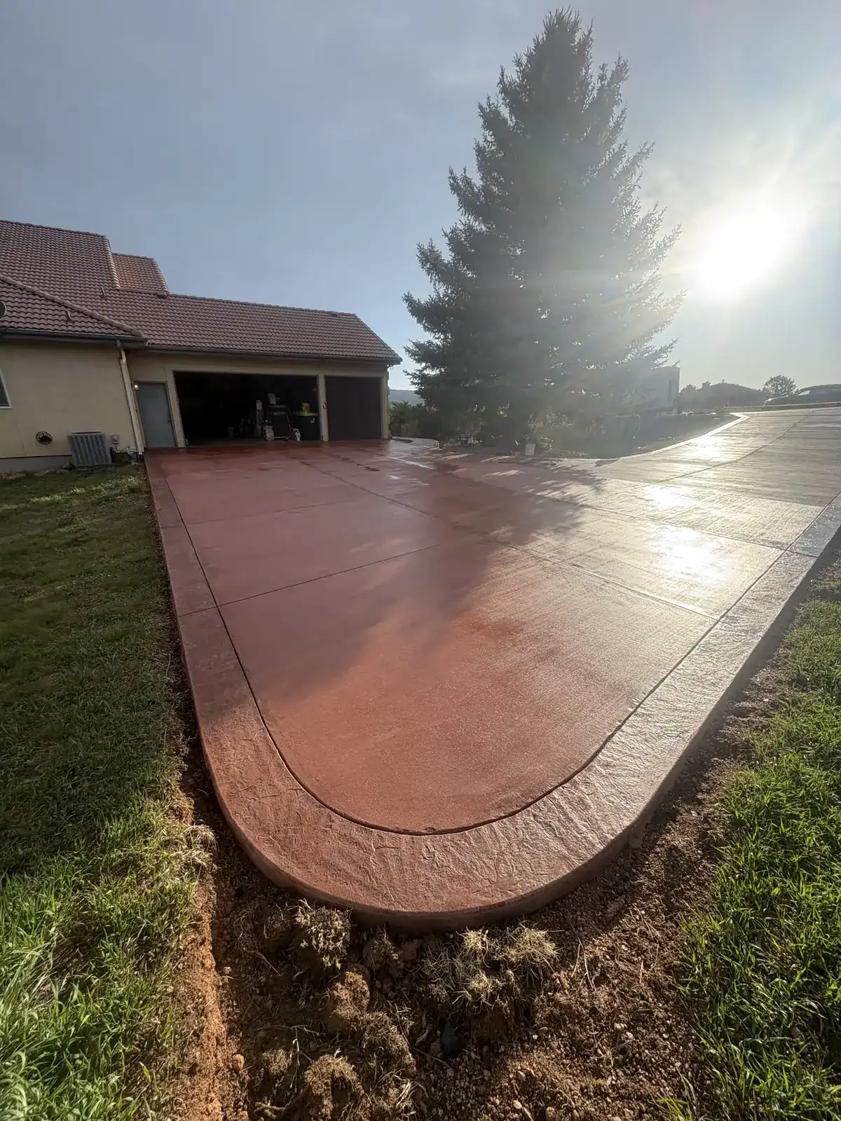 Stamped border in Colorado Springs