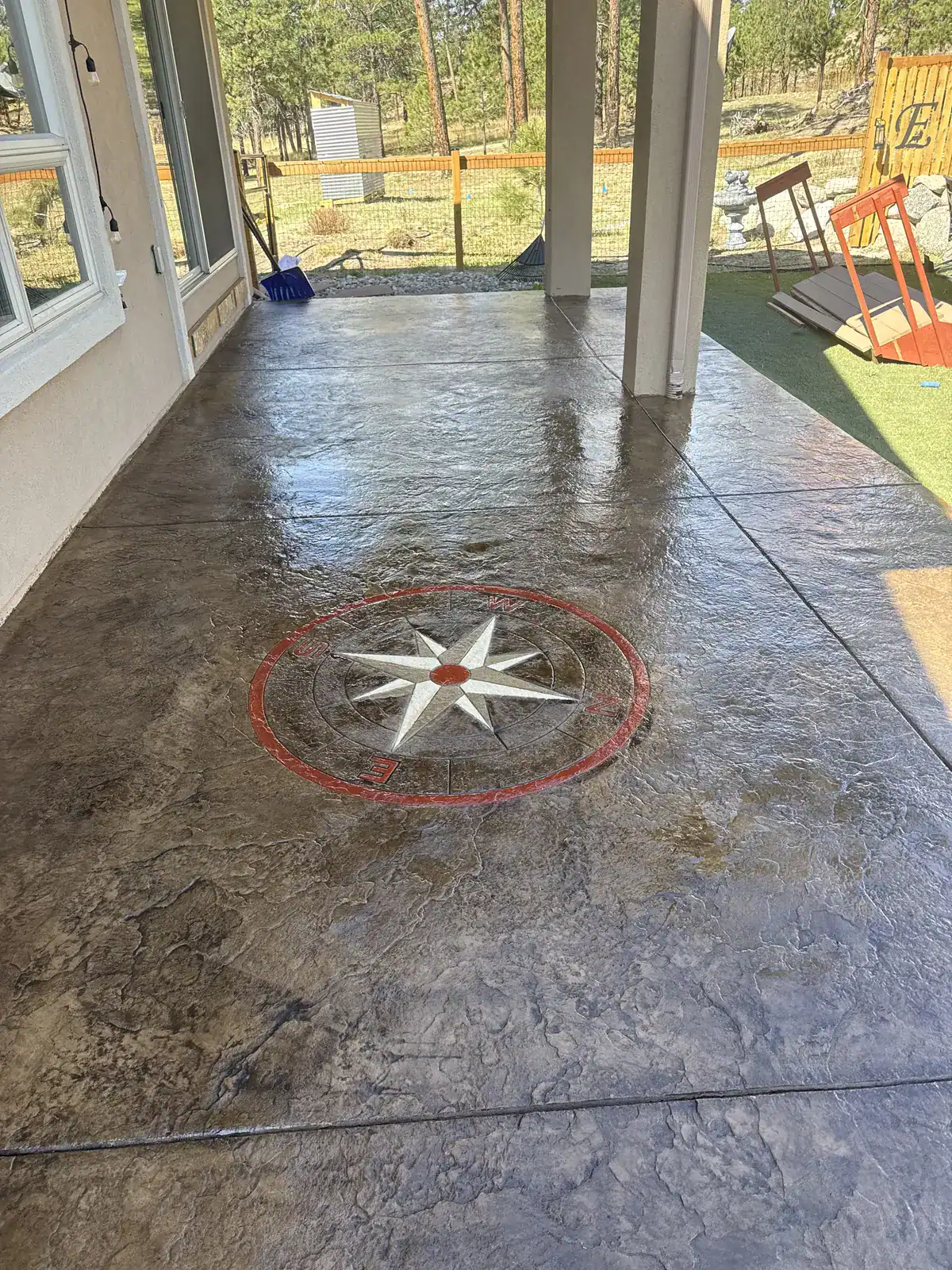 Roman slate stamp with compass in Colorado Springs