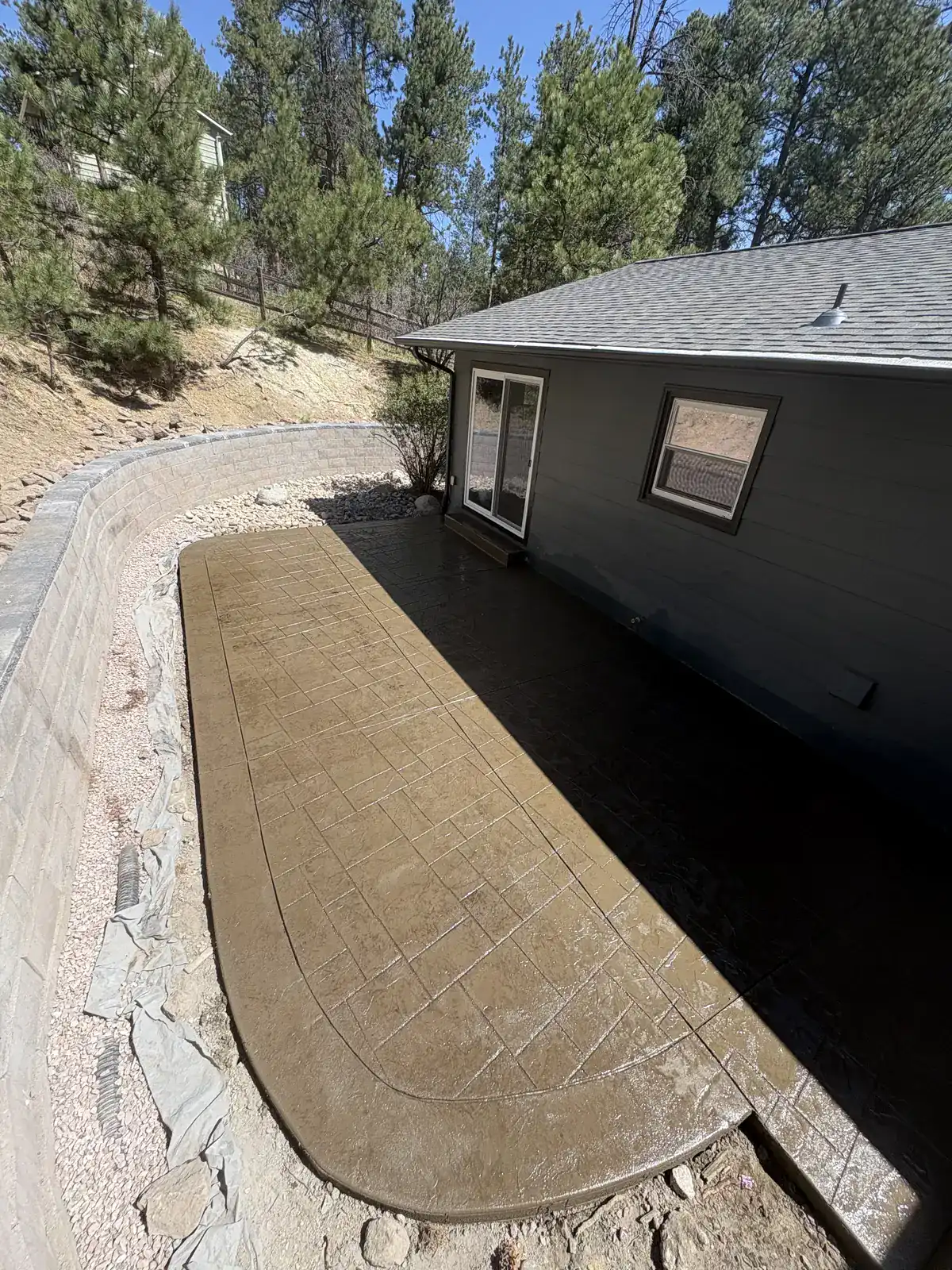 Stamped Patio with Border in Colorado Springs