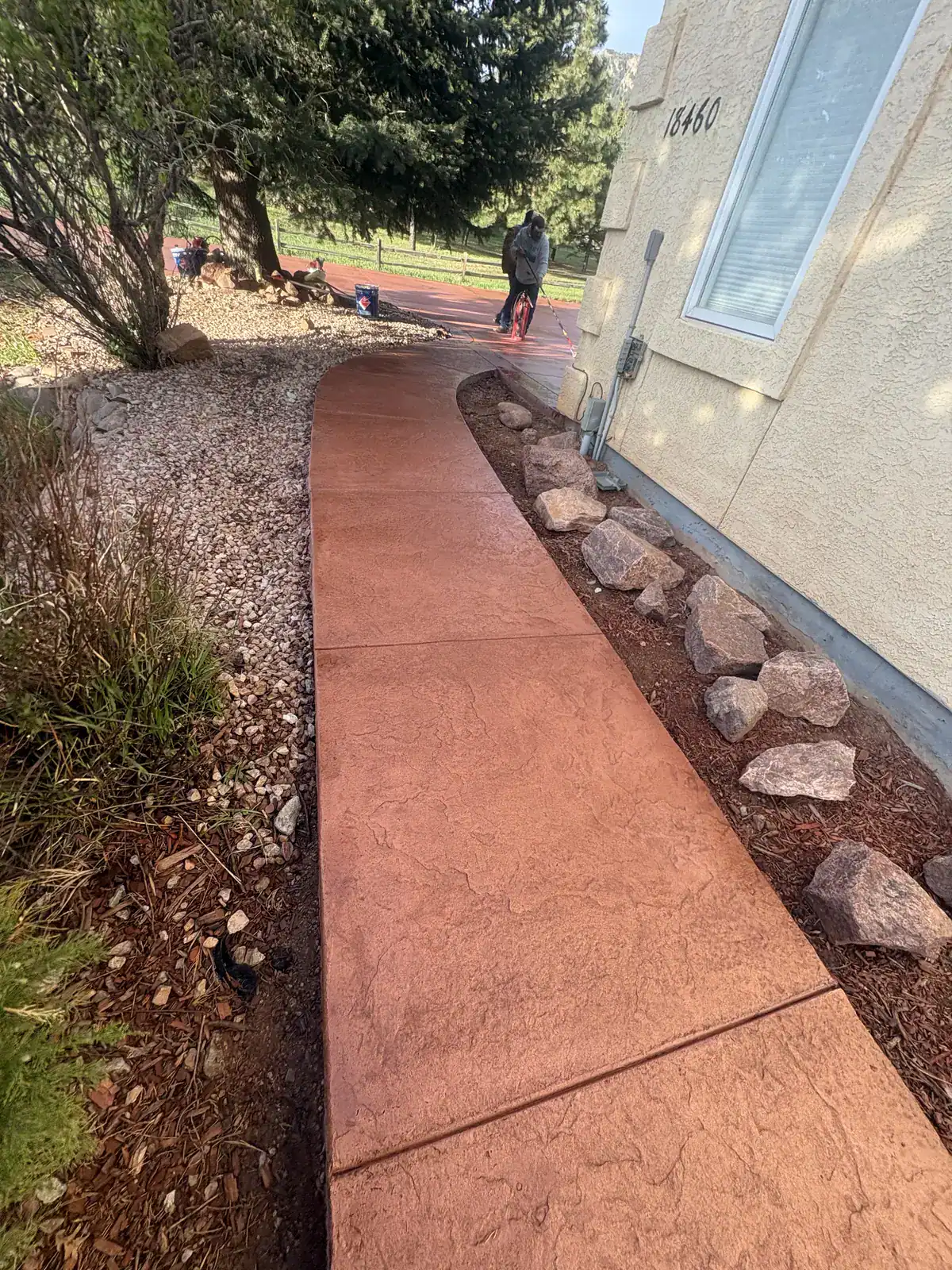 Front-entry walk in Colorado Springs